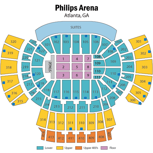 The Philips Arena Seating Chart